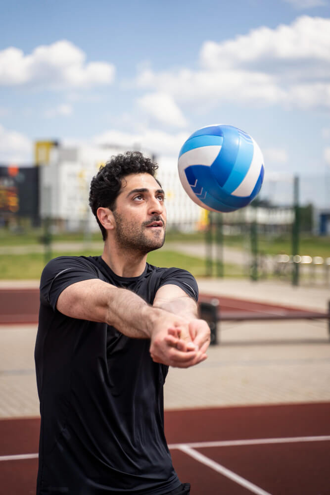 young volleyball man player